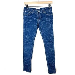 Levi’s 710 super skinny medium wash speckled jeans size girls 16 B159